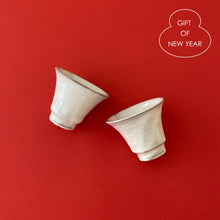 画像をギャラリービューアに読み込む, 荒賀文成 粉引き茶杯2個セット