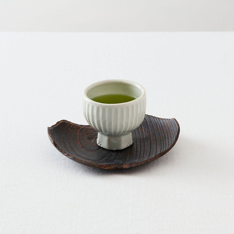 タナカシゲオ 白瓷高台面取鎬盃(約60ml)
