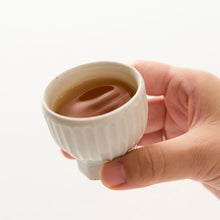 画像をギャラリービューアに読み込む, タナカシゲオ 白瓷高台面取鎬坏(約20ml)