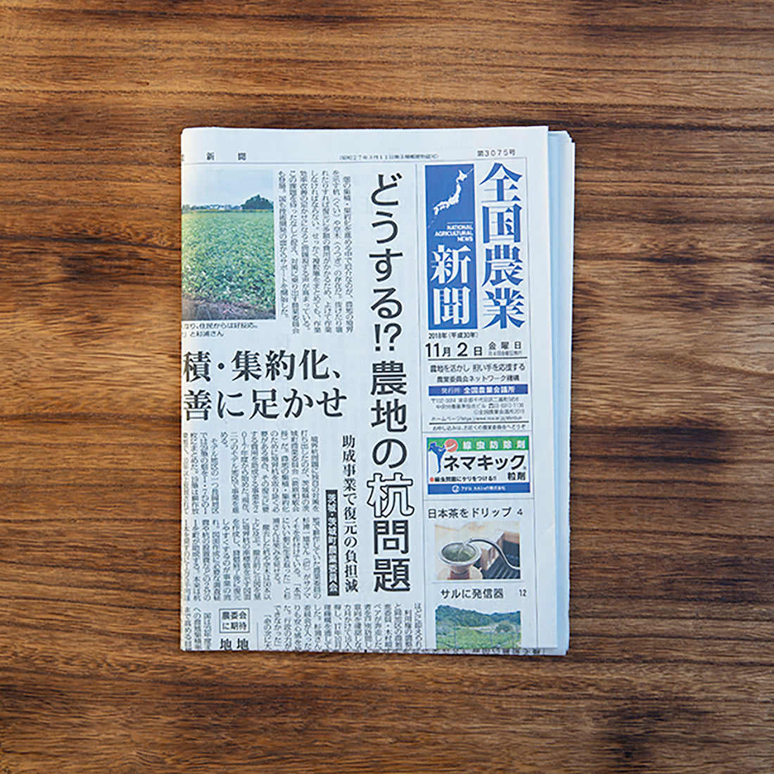 全国農業新聞に掲載されました。