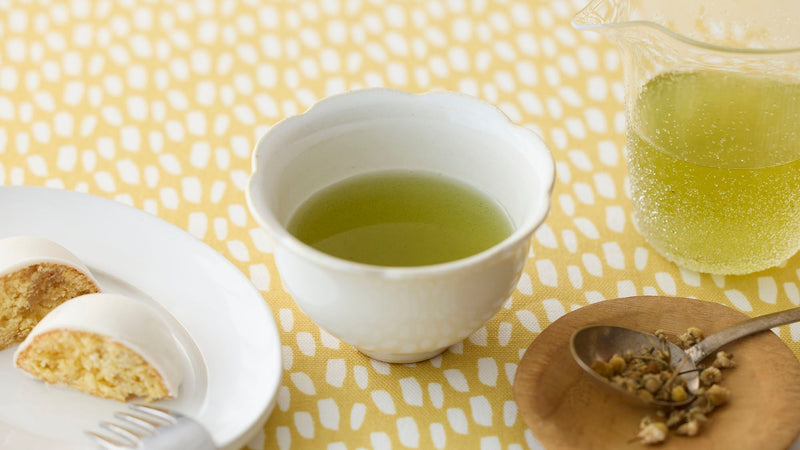 ハーブ+煎茶レシピ。「037 つゆひかり 大山」にカモミールをプラス