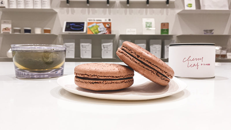 【お菓子とお茶】春限定「さくらの煎茶」とル・ショコラ・アラン・デュカスの「マカロン ショコラ」で甘酸っぱい春の味わい