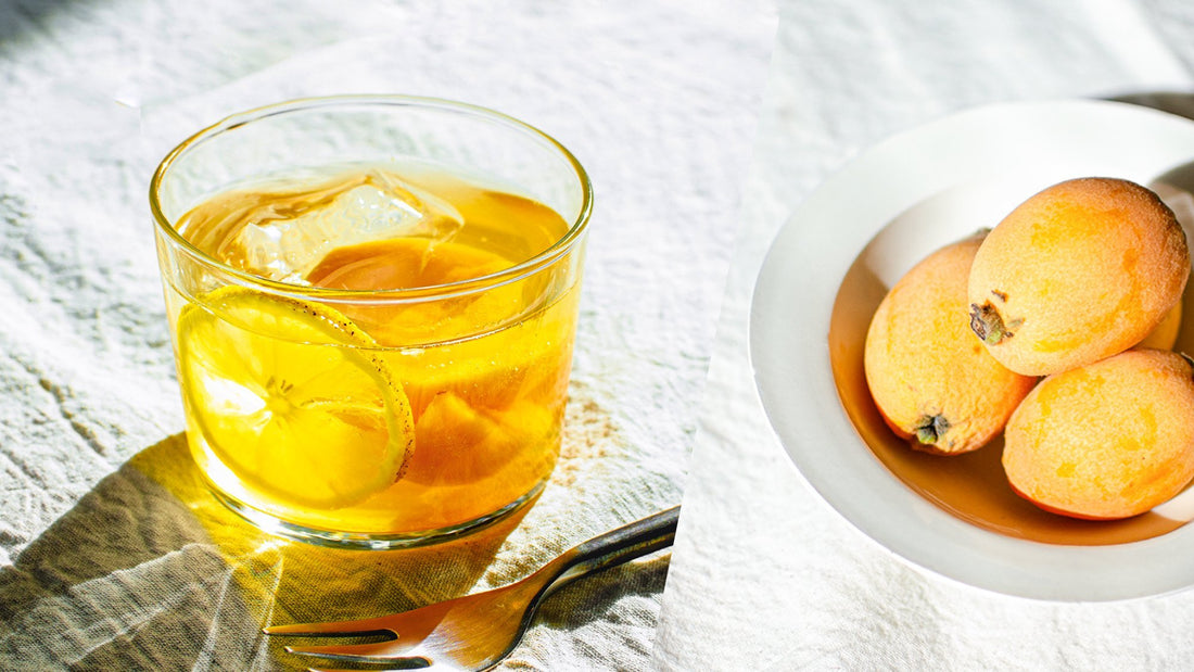 おうちでつくる煎茶モクテル！「002 香駿」と枇杷のスパイスモクテル