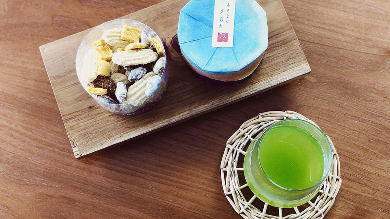【お菓子とお茶】胡椒、わさび、ごぼうに山椒。アトリエうかいのクッキー「ふきよせ 夕暮れ」と「029 めいりょく」で疲れを癒す