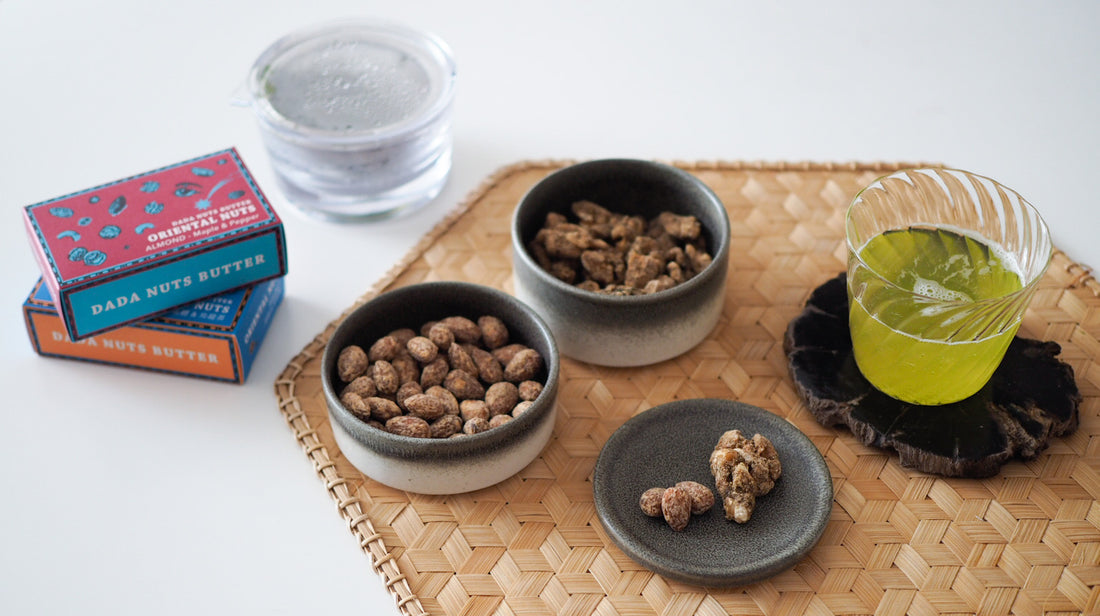 お菓子とお茶｜多国籍な味わいで残暑を乗り切る。DADA NUTS BUTTER「ORIENTTAL NUTS」と「045 おくみどり霧島」
