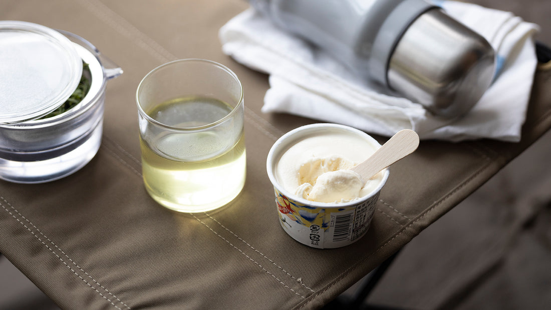 アイスクリームとお茶。『022 かなやみどり』で 楽しむミニ野点