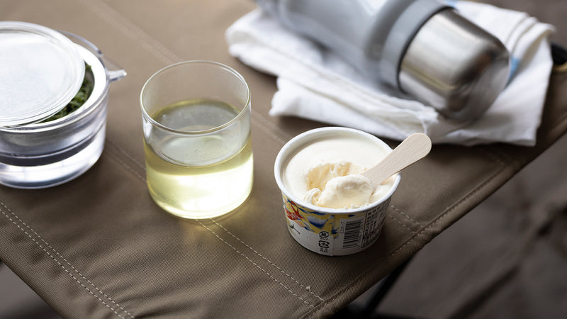 アイスクリームとお茶。『022 かなやみどり』で 楽しむミニ野点