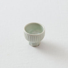 画像をギャラリービューアに読み込む, タナカシゲオ 白瓷高台面取鎬盃（約60ml）
