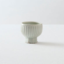 画像をギャラリービューアに読み込む, タナカシゲオ 白瓷高台面取鎬盃（約60ml）
