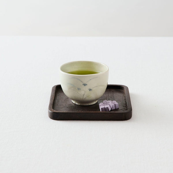 タナカシゲオ 青花秋草文盃（約70ml）