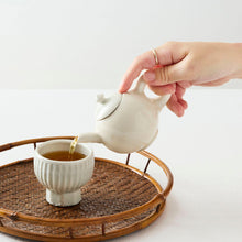 画像をギャラリービューアに読み込む, タナカシゲオ 白瓷高台面取鎬盃（約60ml）
