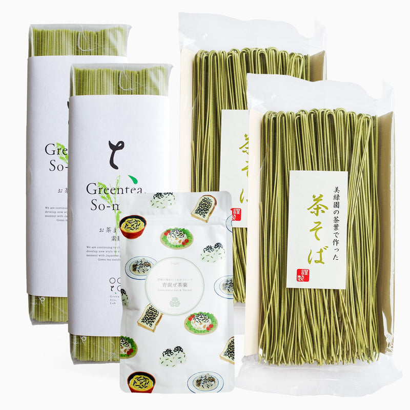 ご自宅 茶蕎麦(そば)と茶素麺(そうめん)お試しセット