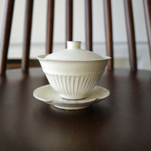 画像をギャラリービューアに読み込む, 後藤義国 縞蓋碗と縞受皿のセット
